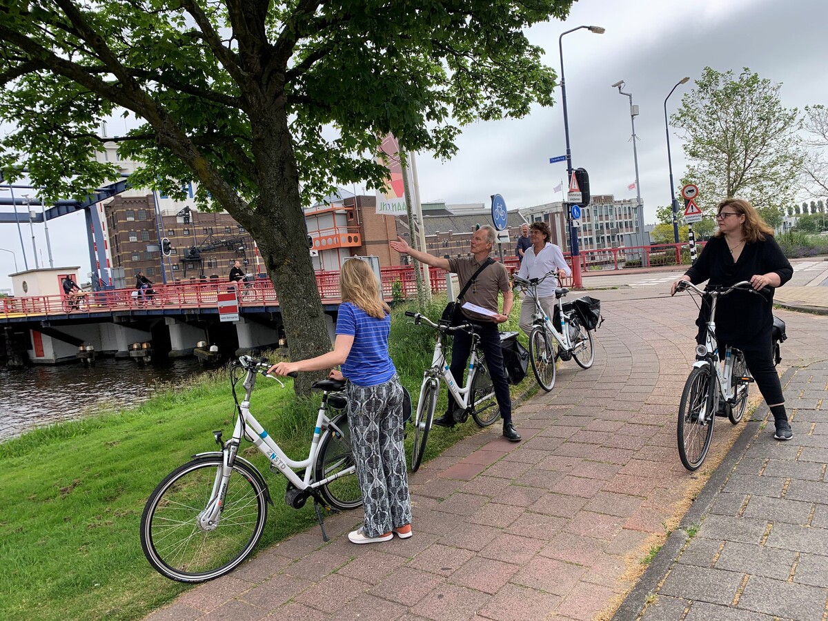 Foto fietstocht rondje Noord met de nieuwe programmamanager Andjela